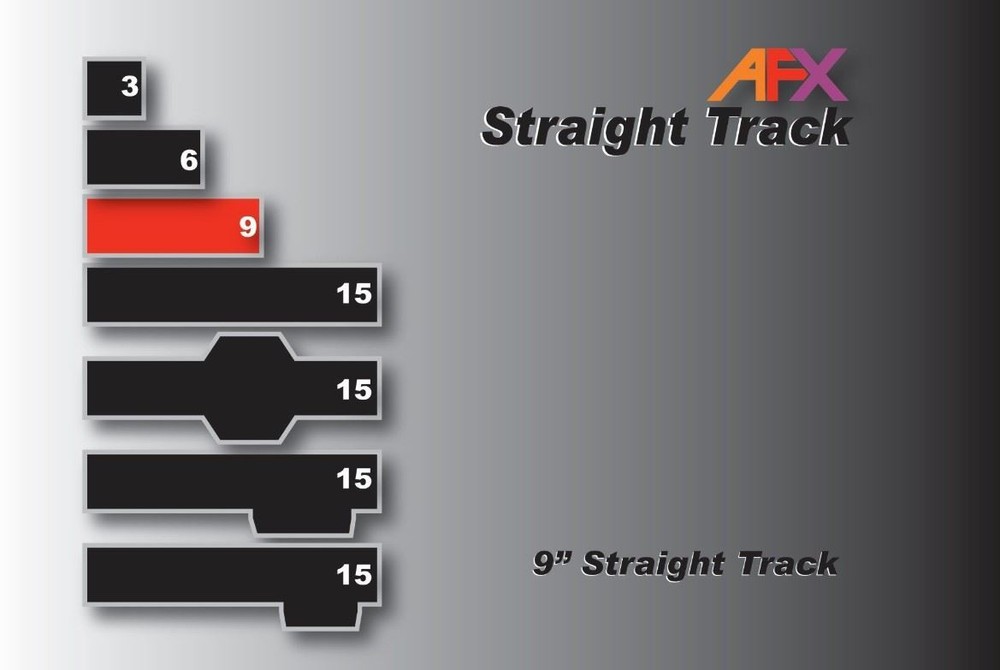 AFX Racing - Track, Straight 9" (2pcs)