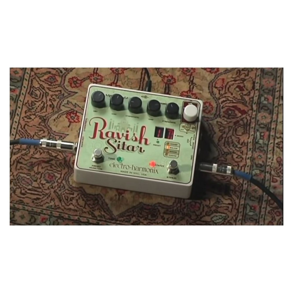 Electro-Harmonix Ravish Sitar Emulator Pedal with Selectable Decay Speed
