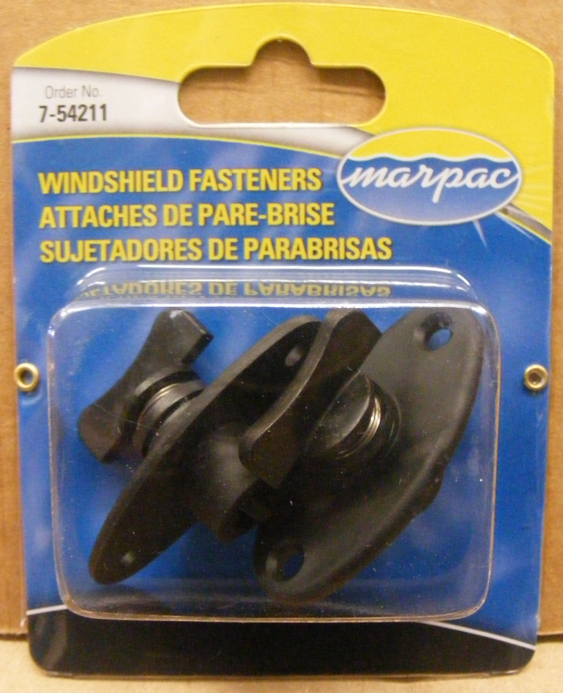 Marpac 54211 Windshield Window Quick Release Fastener PAIR Black Nylon
