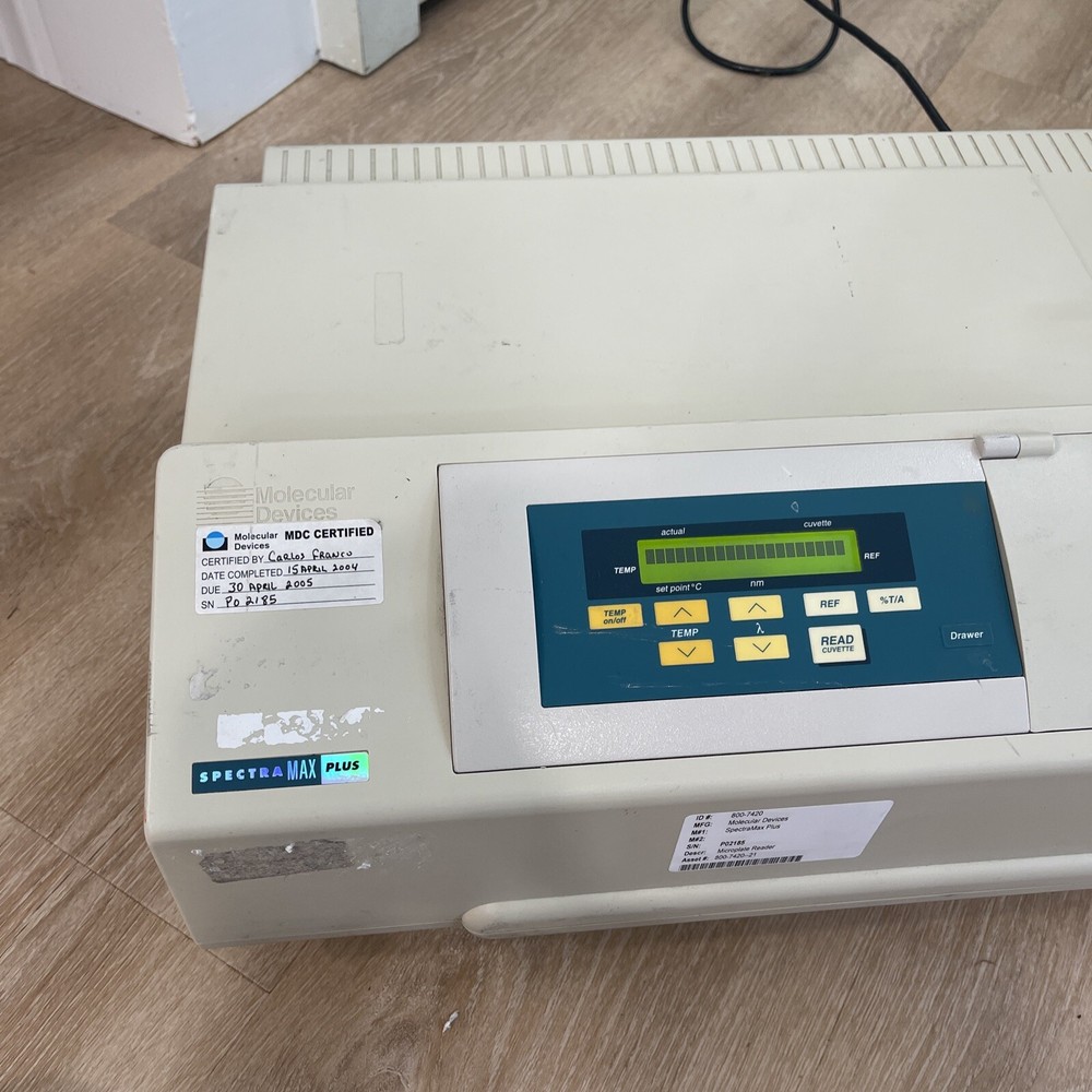 MOLECULAR DEVICES SPECTRA MAX PLUS MICROPLATE SPECTROPHOTOMETER READ