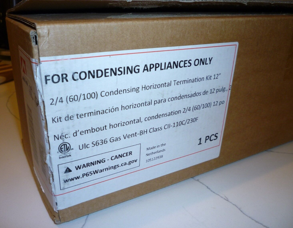 Ubbink/Rinnai 229012PP -12" Condensing Termination Kit For Tankless Water Heater