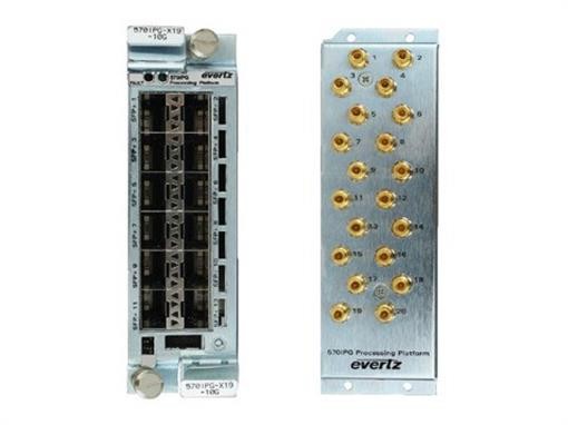 EVERTZ 570FEC-HW-X19 with 570IPG Rear. FEC encoder/decoder . SMPTE ST 2022-7