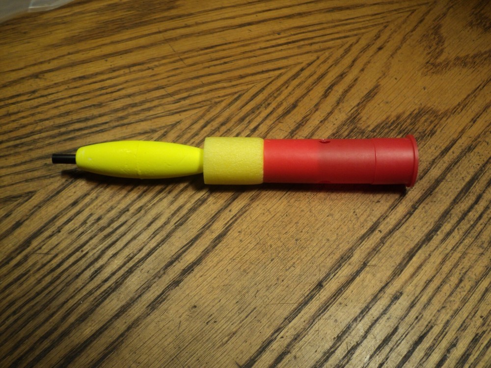 Bobber With A Brain Jr 10 Pack Slip Float w/ Yellow Top