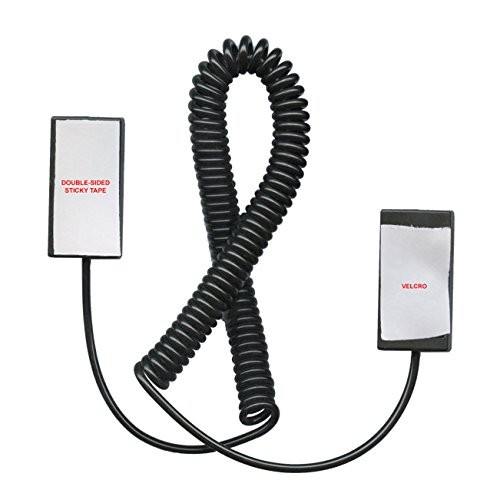 Universal Coiled Security Cable Bulk Pricing Available - Remote 1 Pack, Black