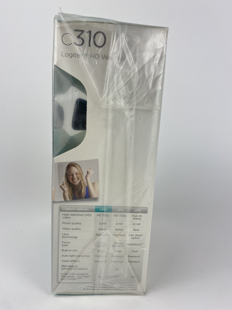 Logitech C310 HD Webcam - Black