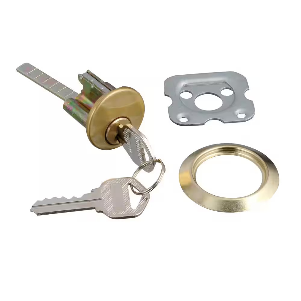 Single Cylinder Rim Deadlatch, Diecast, Brass