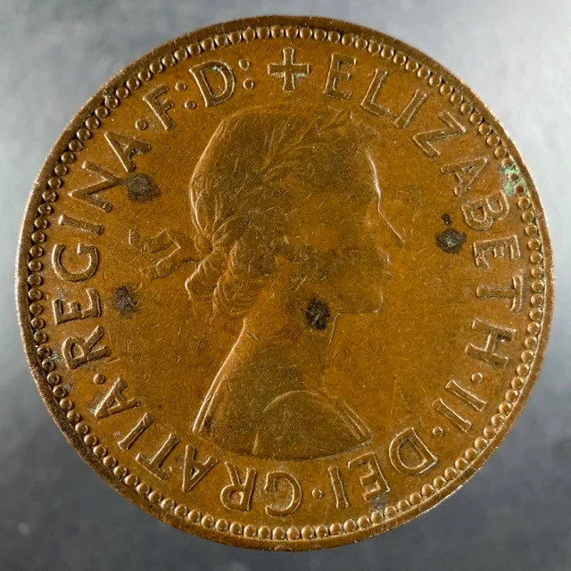 1959 Great Britain Half Penny Bronze Golden Hind Choice Example