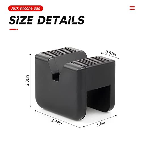 Jack Stand Pads 3 Ton Jack Pad Adapter, Universal Rubber Slotted Frame 4 Pcs