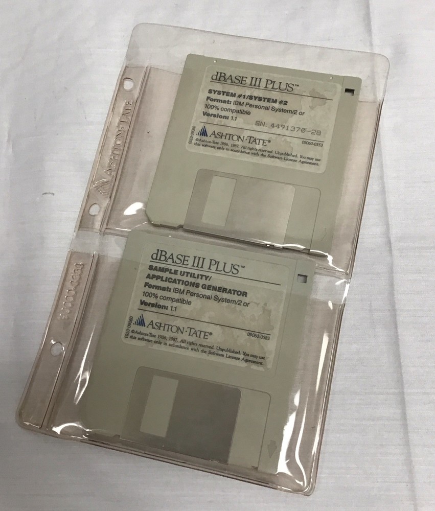 Ashton-Tate dBASE III Plus Data Management Software Ver 1.1