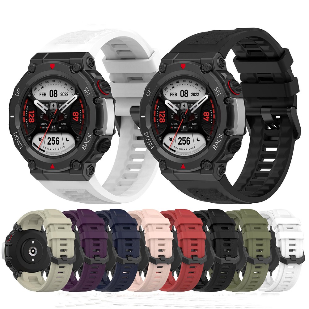 For AmazFit T-Rex2 Replacement Silicone Watch Strap Repaie Part