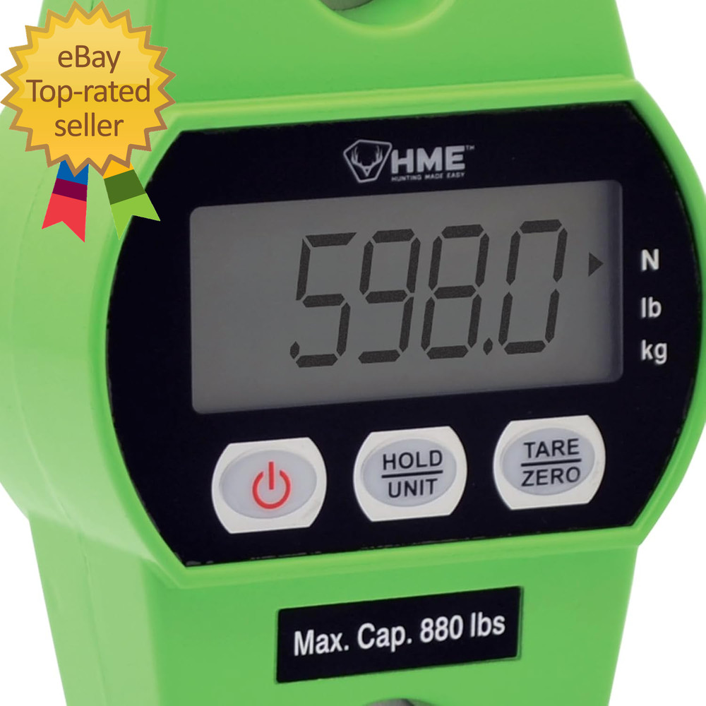 Durable Versatile Hunting Digital Hanging Scale W/Tare Function 400 Kg/880
