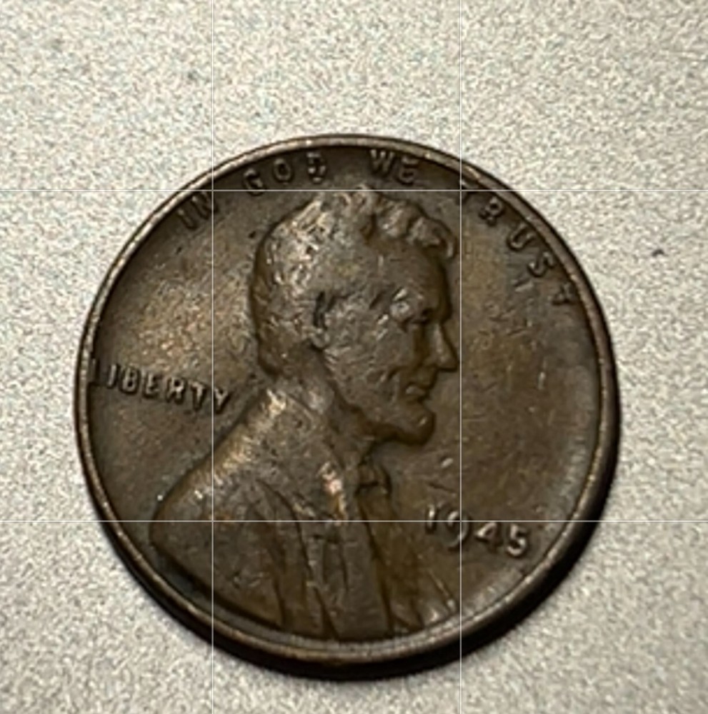 1945 No Mint Mark Errors- L on rim and back side has offset rim