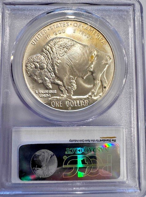 🦬 RARE TONED 2001‑D Buffalo Silver Dollar – PCGS MS69
