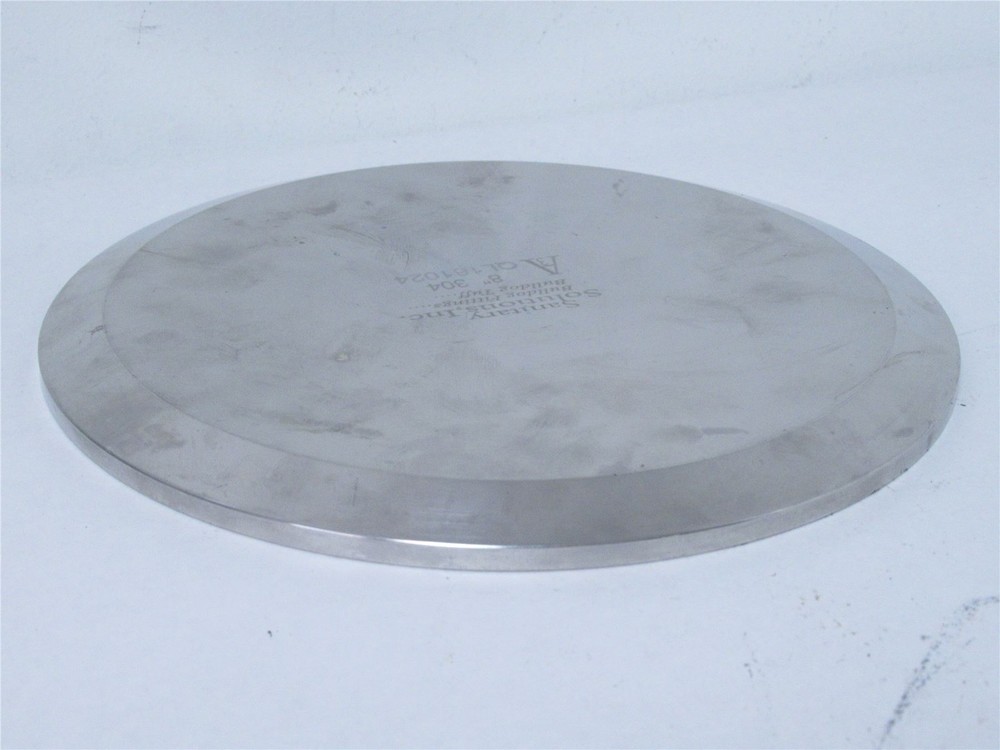 237757 New-No Box; Sanitary Solutions QL161024 Solid End Cap; 8" OD; 304 SS