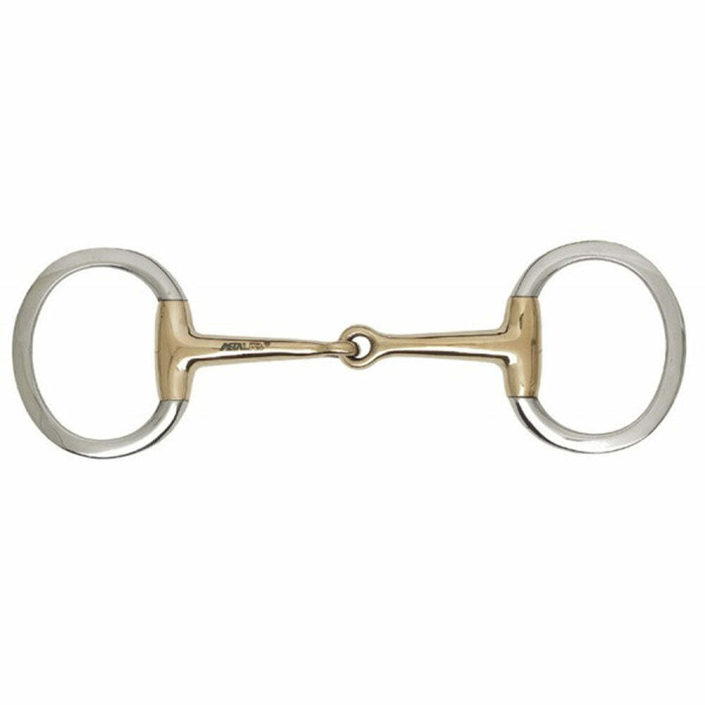 455733 Centaur Jointed Copper Flat Eggbutt Snaffle Bit NEW
