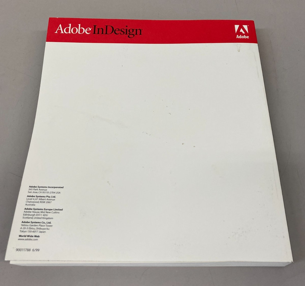 Adobe InDesign 1.0 For Macintosh Full Version Big Box Apple Computer