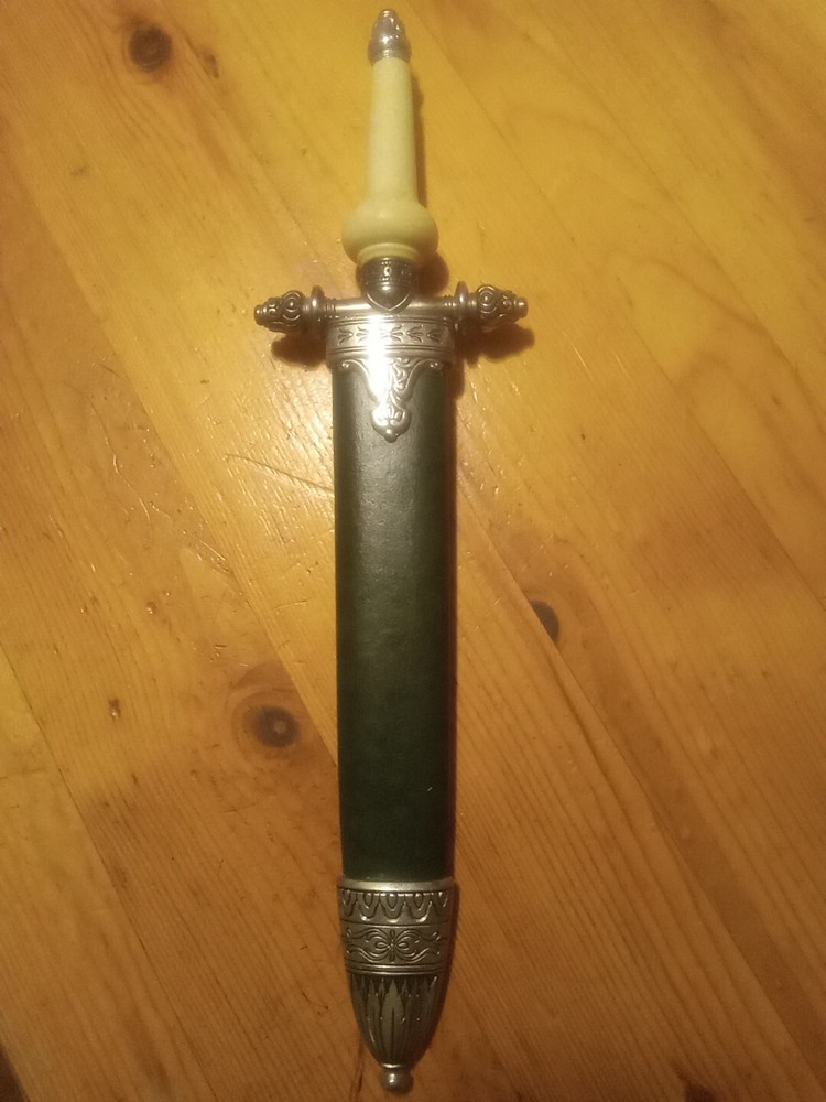 Ceremonial Dagger Knife With Scabbard, 14"