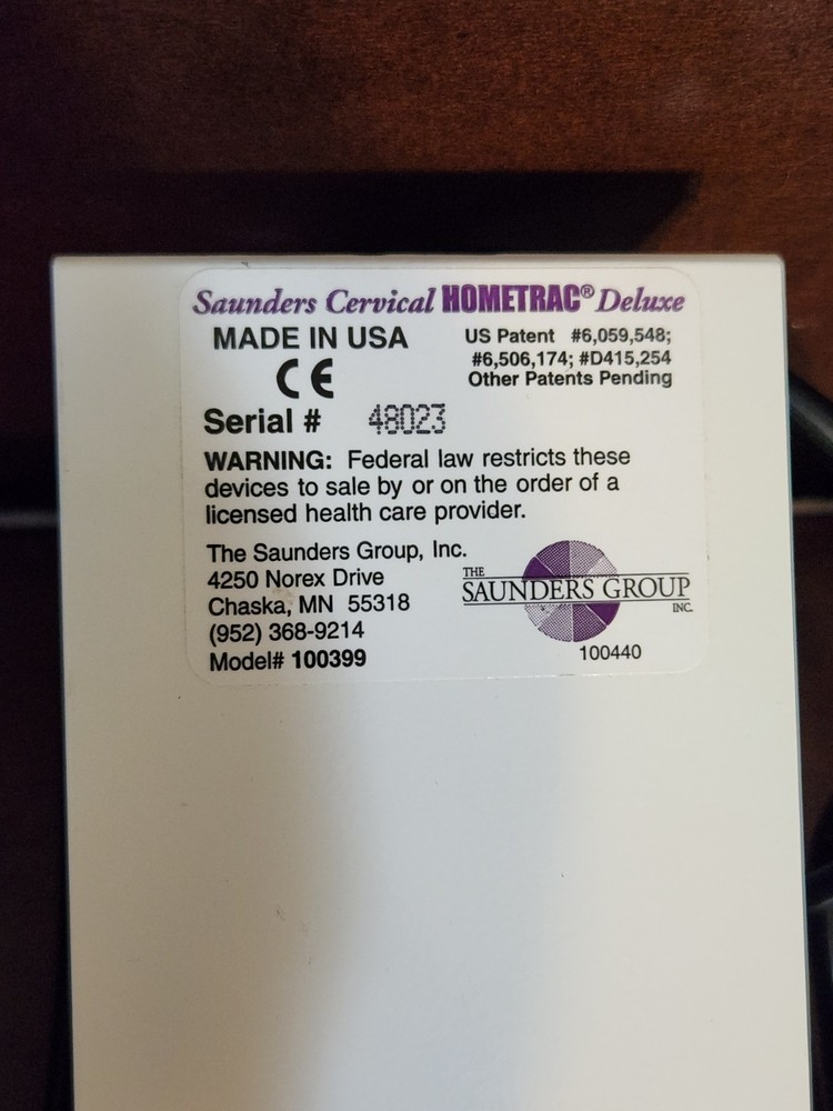 Saunder Cervical Traction Device Unit Only / No Carrying Case Tested