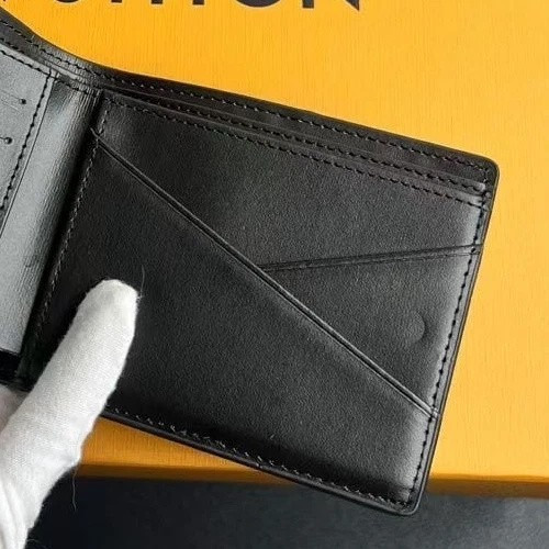 Louis Vuitton Eclipse LV Monogram Black Leather Bifold Wallet W/Box