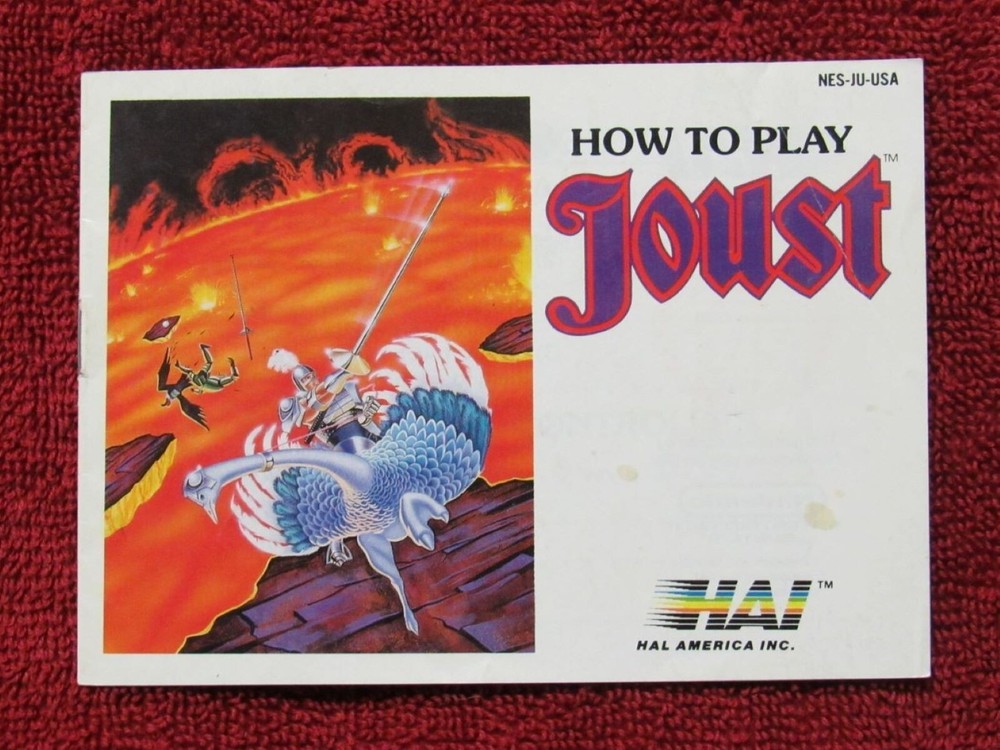 JOUST Instruction Manual - No Game NES Nintendo