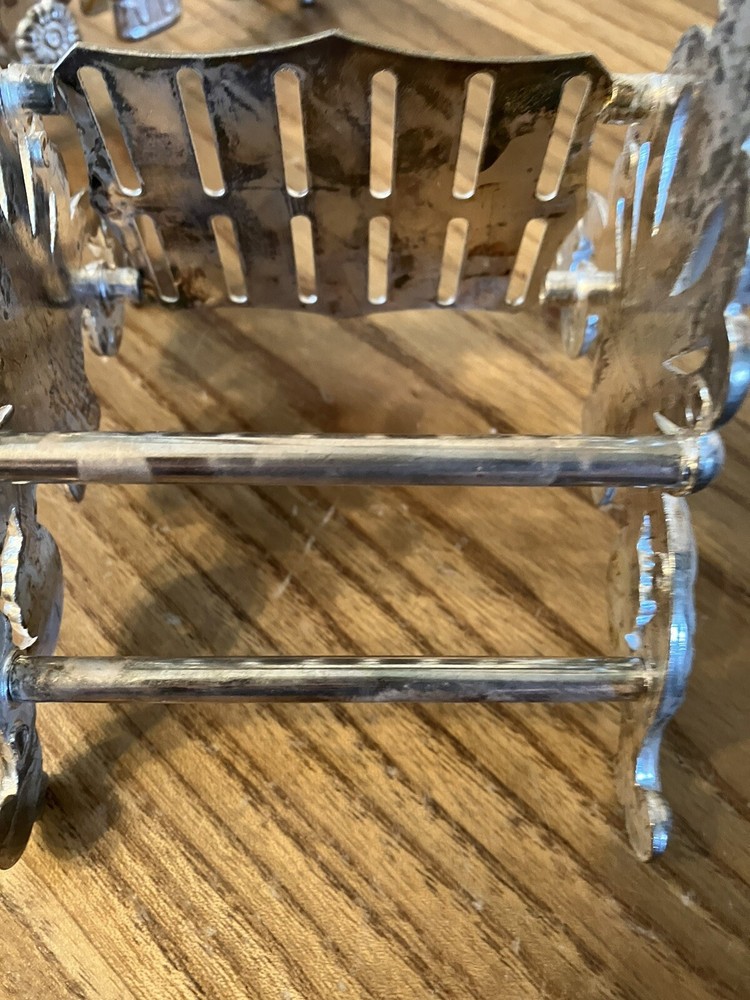 3 Pc Silver Plated Buffet Caddies Tarnish