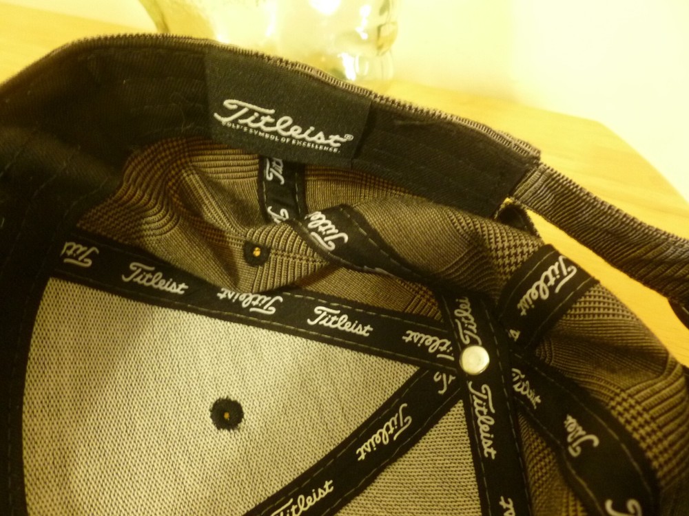 Titleist Grey Plaid Adjustable Golf baseball hat cap Strap Embroidered