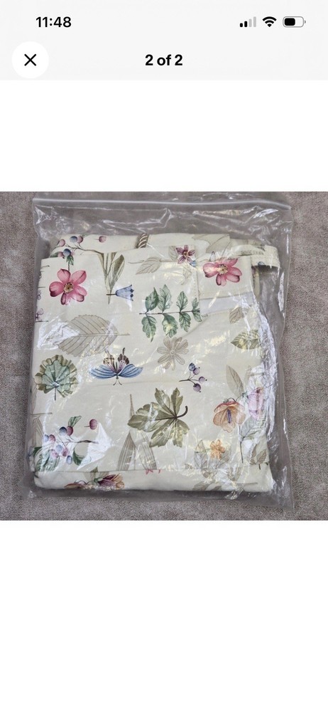 Longaberger Large Laundry Hamper Liner Botanical Fields #2275635