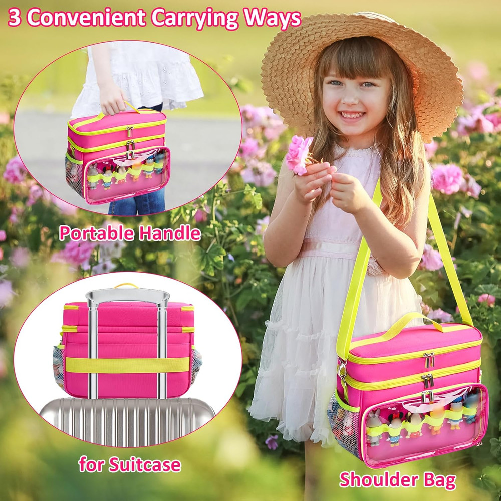 Toniebox Starter Set Carrying Case with Shoulder Strap - Double Layer Organizer