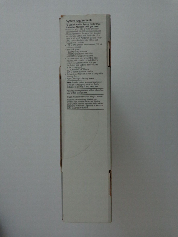 Microsoft Windows System Center Data Protection Manager 2006 A5S-00002 New