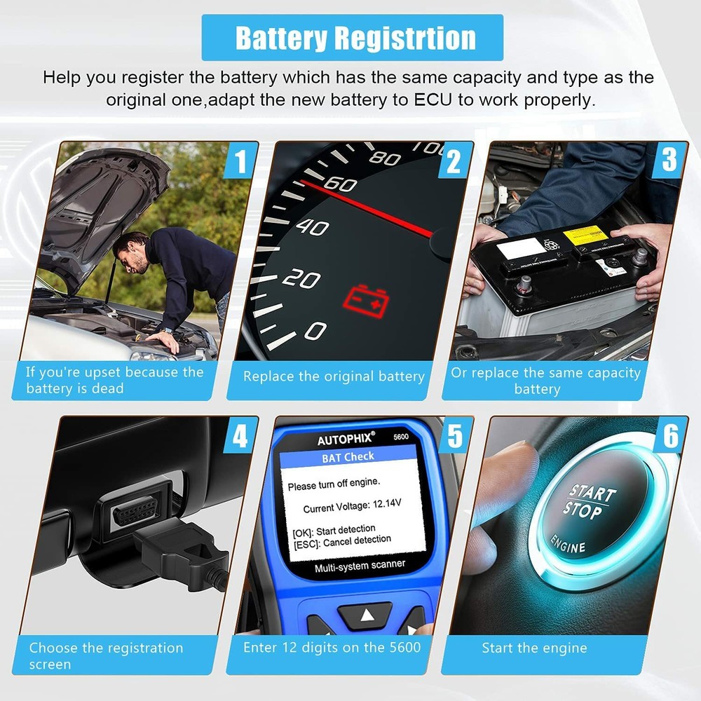 AUTOPHIX 5600 Full System Scan Diagnostic for VW Audi Check Engine ABS BMS TPMS