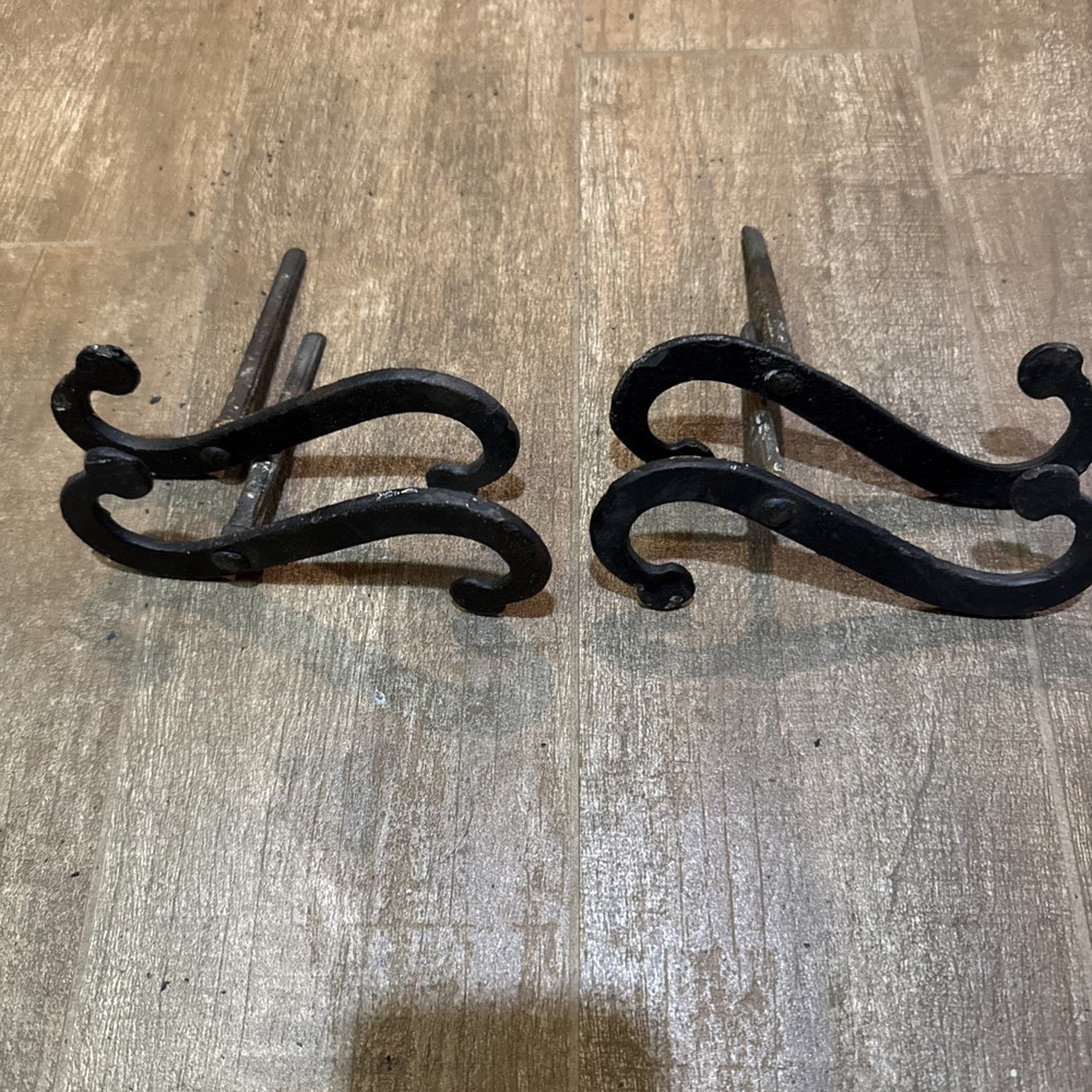 Antique Shutter Dogs, 2 Pair  Iron Shutter Dogs / Holdbacks