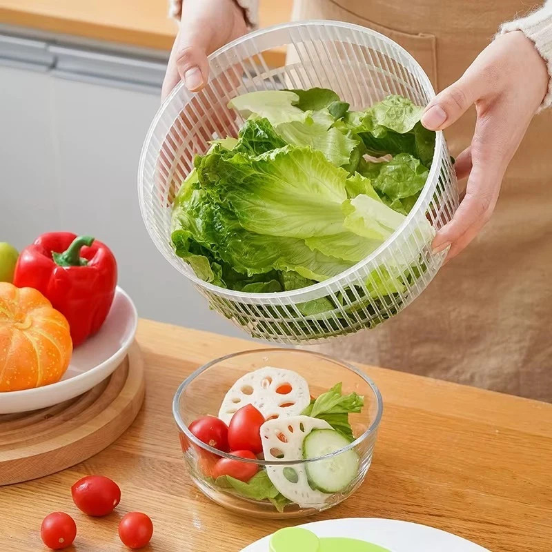 1pc Salad Spinner Lettuce Washer Dryer Strainer Crisper Kitchen