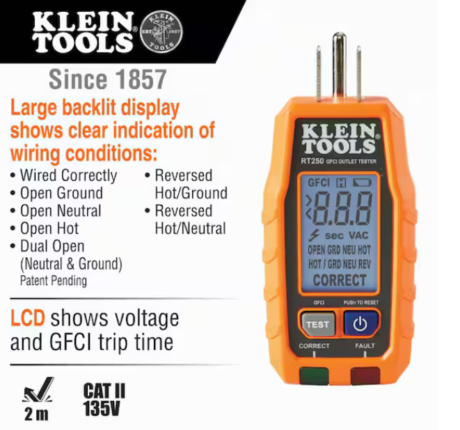 Klein Tools Multimeter, Voltage Tester and Outlet Tester Premium Electrical Tool