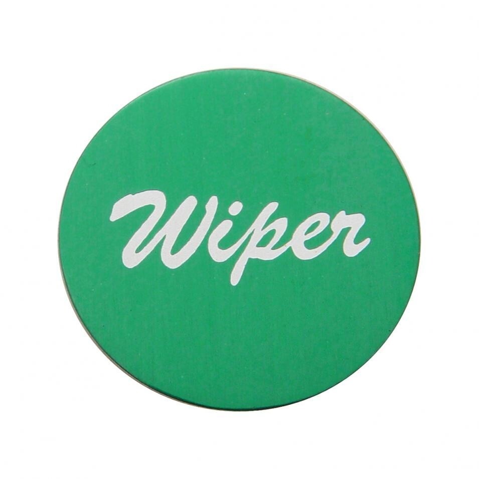"Wiper" Dash Knob - Green Aluminum Sticker