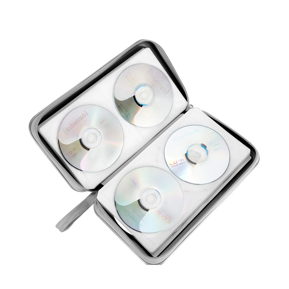 CD Case, DVD Case Holder 96 Capacity Hard Plastic CD DVD Disc Cases Storage B...