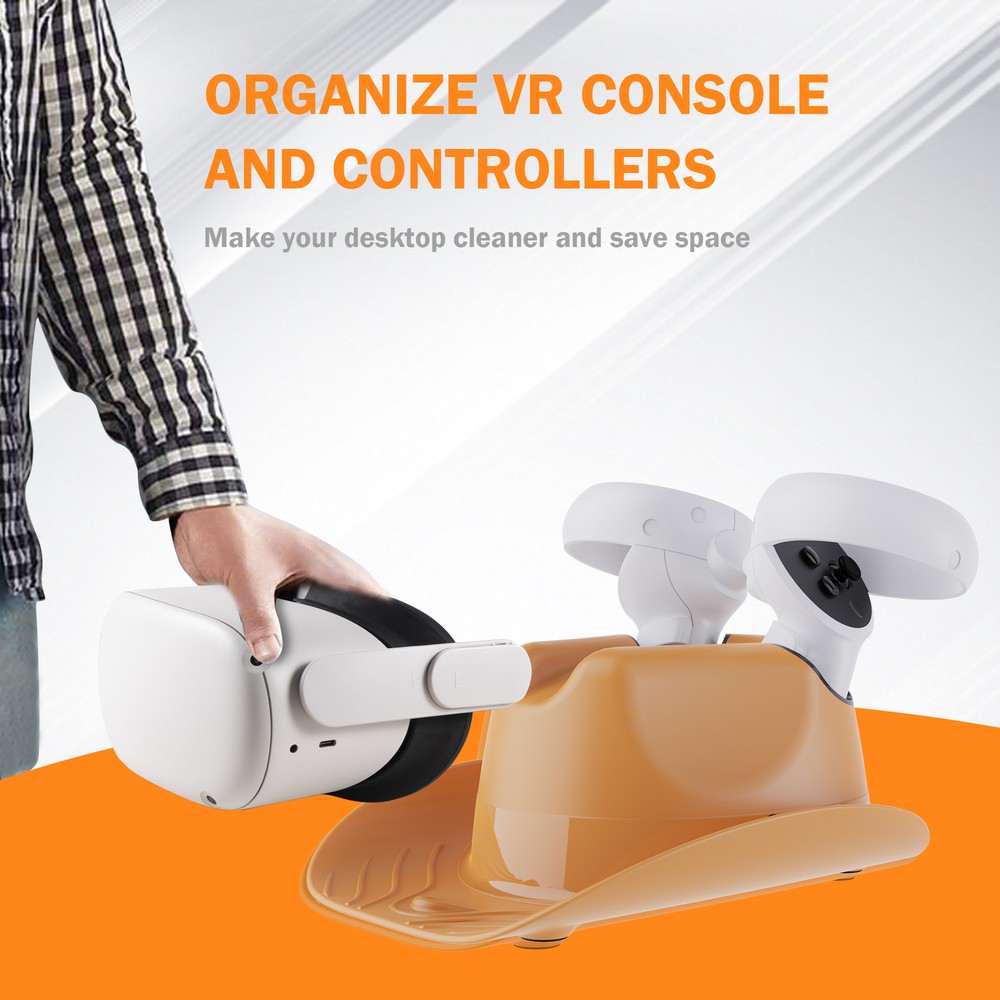 VR Controllers Charging Dock Headset Holder for Oculus Quest 2 Rechargeable