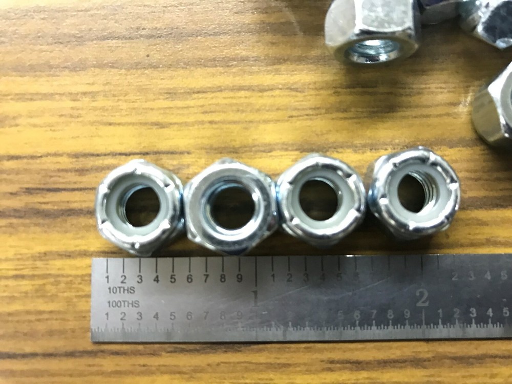 5/16-18 ZINC NYLON INSERT STOP LOCK NUT - 50 PIECES