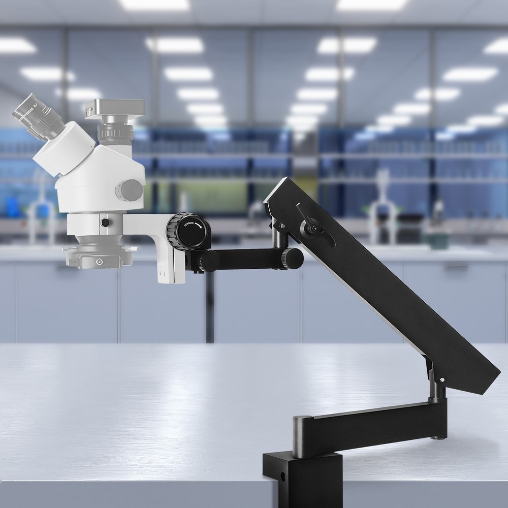 Foldable Bracket with Table Clip Swing Arm Stand for Binocular Stereo Microscope