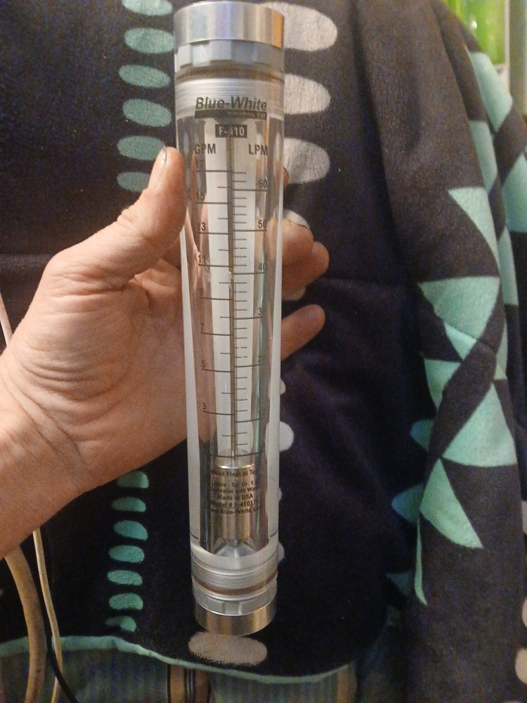 Blue-white F-41000LN-12 Variable Area Flow Meter -never installed