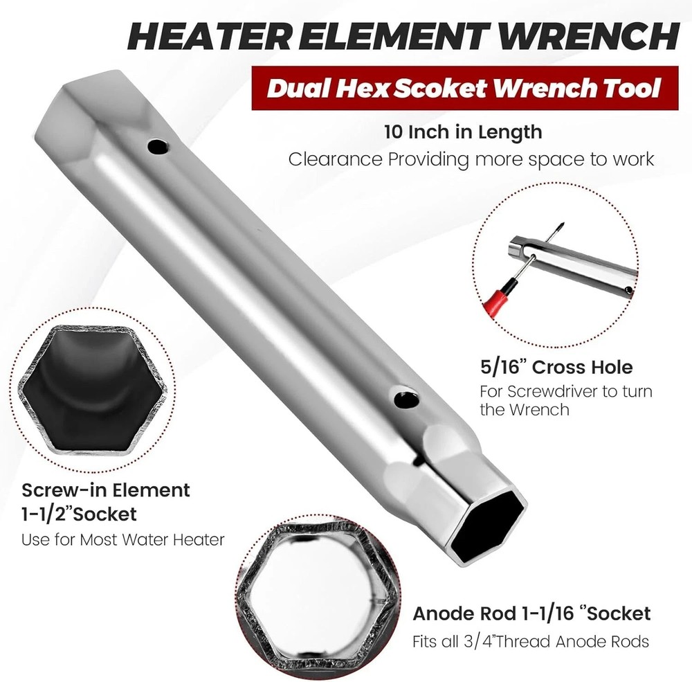 Electric Water Heater Tune Up Kit, Includes Two 4500W 240V Water Heater Elements