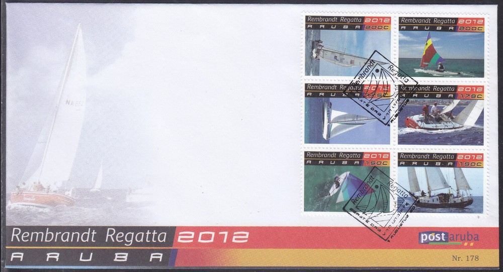 Aruba Issue FDC 2012 (178) Sailing Boats