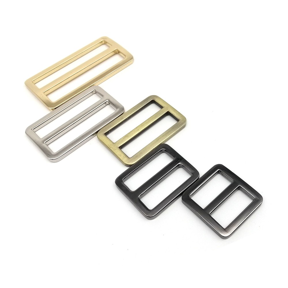 Metal Bag Strap Belt Adjust Tri-glide Pin Roller Buckle Slider Rectangle O Ring