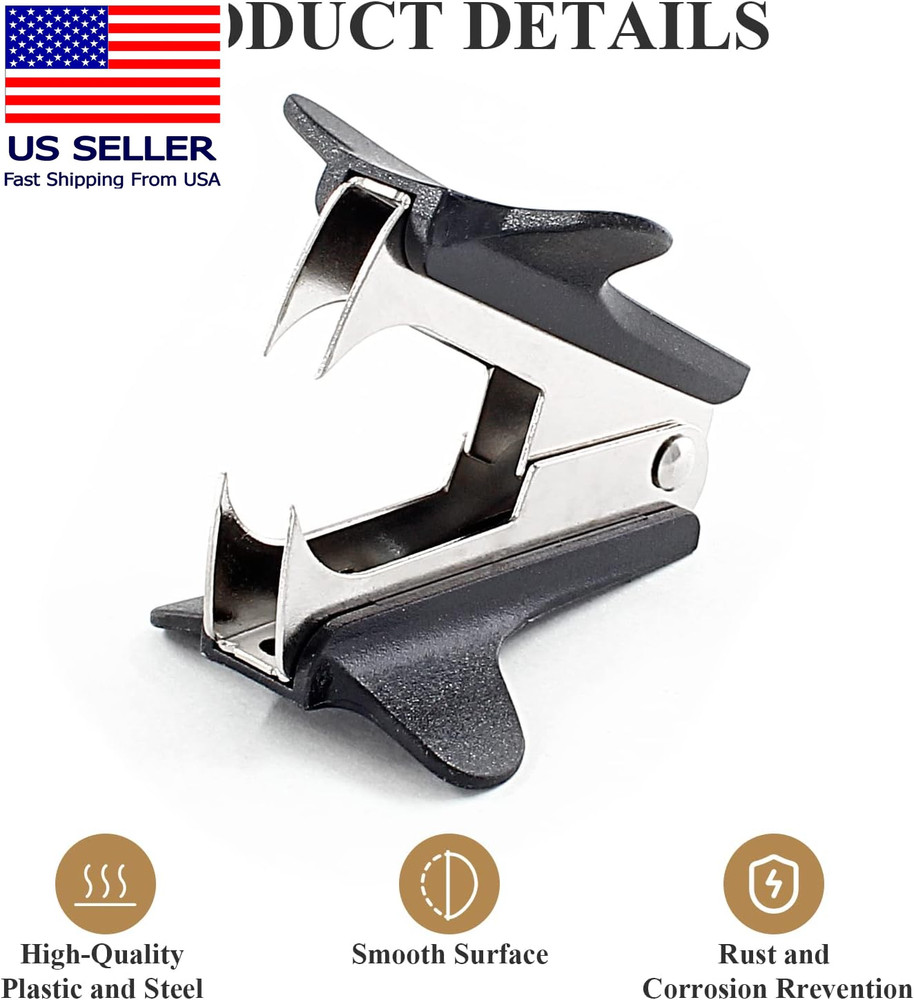 3 Pcs Staple Removers, Staple Puller Remover Tool for Office School Home,Black