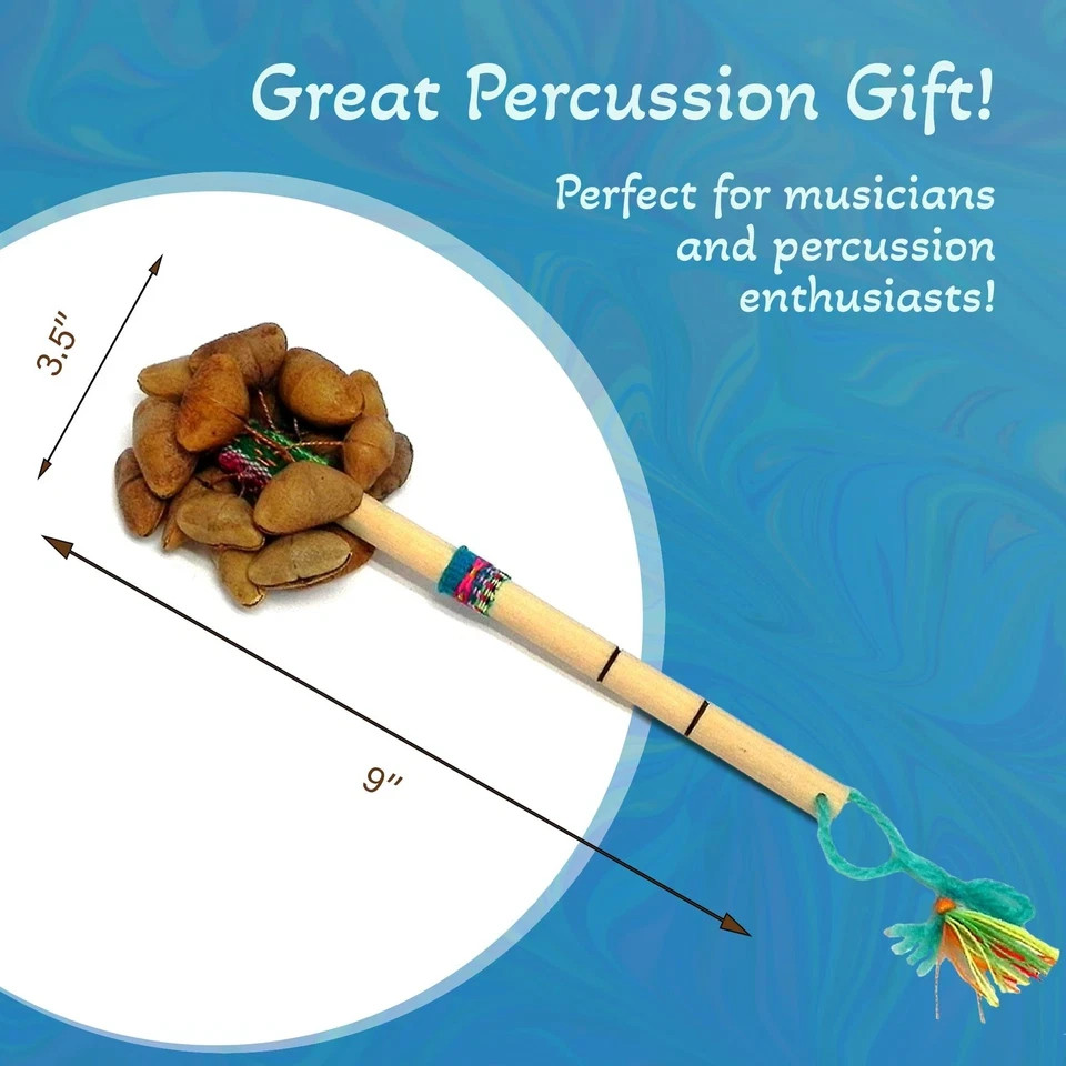 Bamboo Seed Shaker ASMR Tool Natural Cacho Percussion