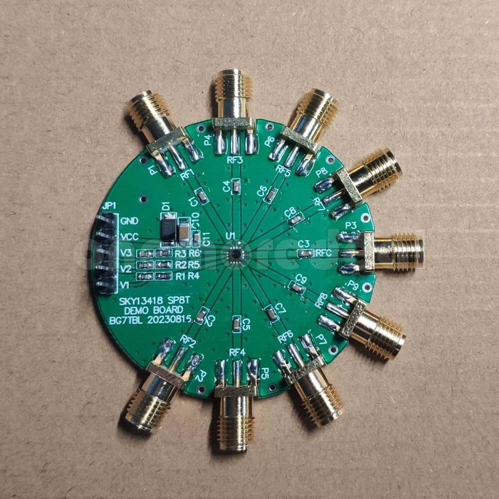 SP8T RF Switch Module 0.1G 10K -6G Single-Pole 8-Throw Switcher Board