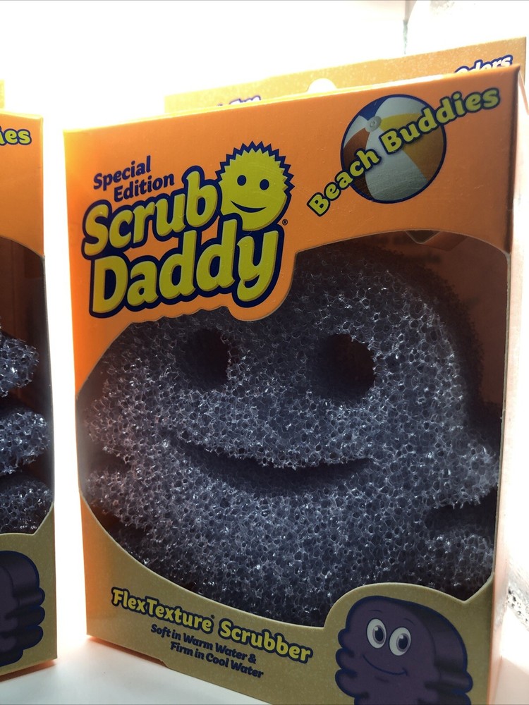 2 Scrub Daddy Beach Buddies Octopus Summer Special Edition FlexTexture Scrubber