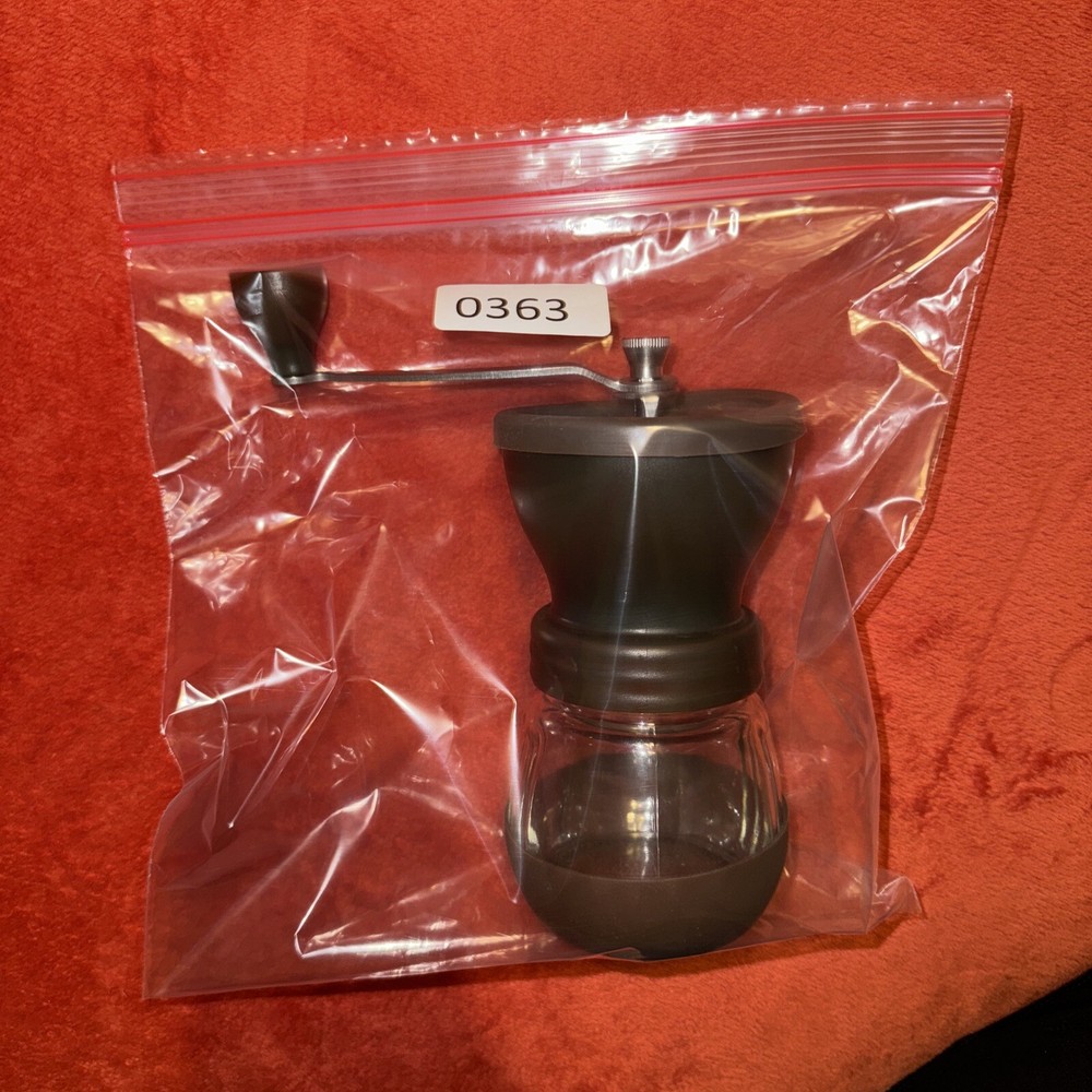 Coolife Coffee Mill Hand Grinder Portable & Adjustable Light Manual Brown 0363