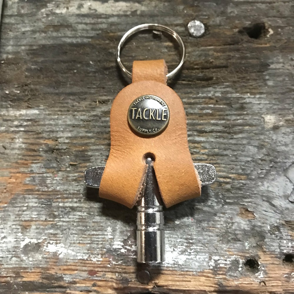 Tackle Leather Drum Key Case - Saddle Tan