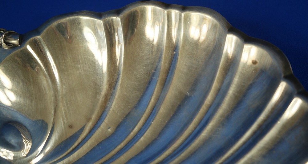 Reed & Barton Silverplate Shell Shaped Footed Bowl 11"
