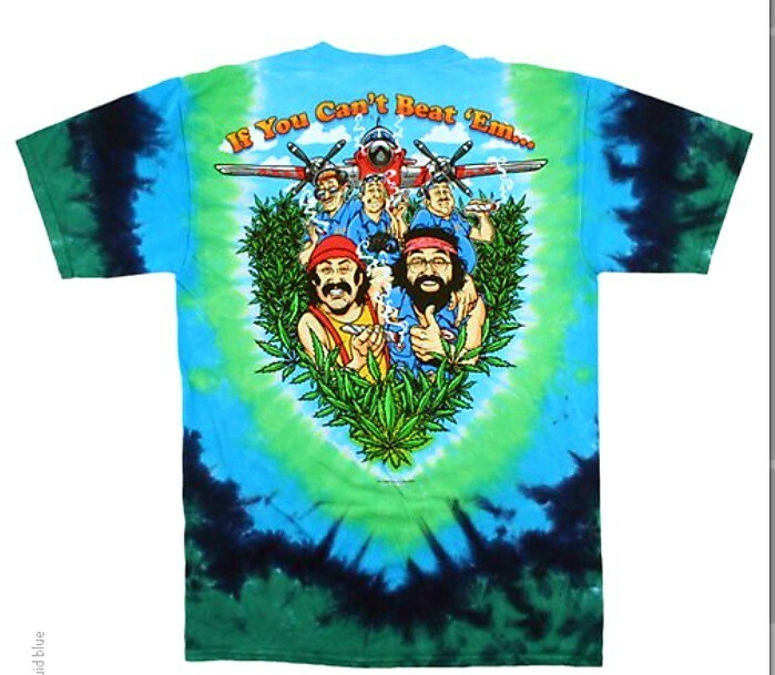 Cheech & Chong Double Side Graphic Tye Dye Tshirt